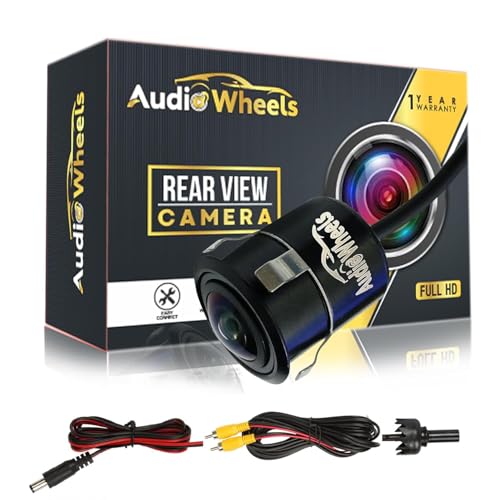 Audio Wheels Fisheye Lens AHD 1080P Car Reverse Camera | Backup Camera with AHD/CVBS Switch Functionality - 170° Wide Angle, Night Vision, Water-Resistant - Compatible with Car Android Monitors - Image 1