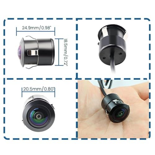 Audio Wheels Fisheye Lens AHD 1080P Car Reverse Camera | Backup Camera with AHD/CVBS Switch Functionality - 170° Wide Angle, Night Vision, Water-Resistant - Compatible with Car Android Monitors - Image 2