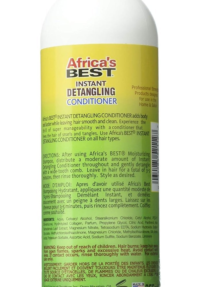 Africa's Best Instant Detangling Conditioner, 12 Ounce - Moisture-Rich Formula for Dry and Damaged Hair - Image 2
