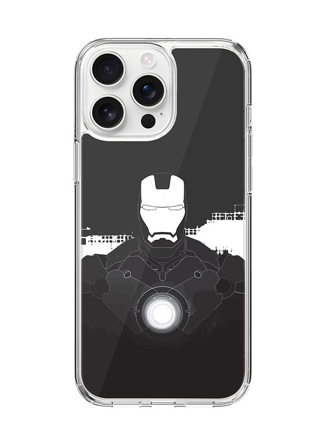 Stylizedd For iPhone 16 Pro Max Case [Compatible with MagSafe] Slim Magnetic cover Clear Phone Case - Iron Man Beam - Image 1