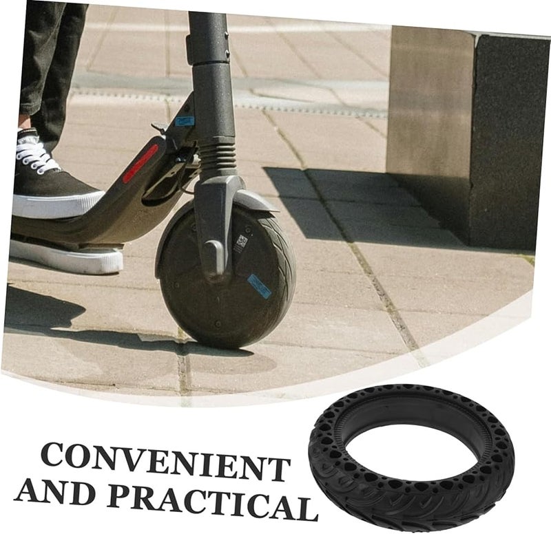 Black Solid Tire Replacement No Inflation Parts for Electric Scooter - Image 4