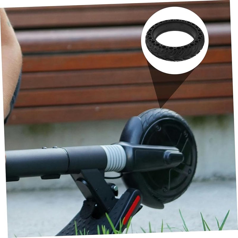 Black Solid Tire Replacement No Inflation Parts for Electric Scooter - Image 5