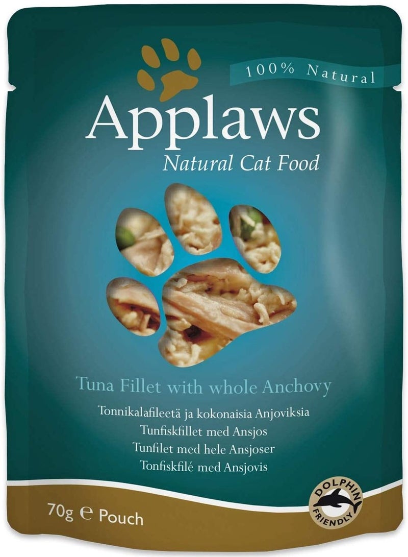 Applaws Tuna Fillet with Whole Anchovy Cat Food 70g