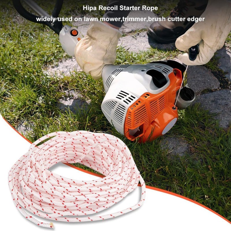 Hipa 10-Meter 3.5MM Lawn Mower Recoil Starter Rope Pull Cord for Craftsman Husqvarna STHIL Sears Poulan Chainsaw Trimmer Edger Brush Cutter Engine Parts - Image 2