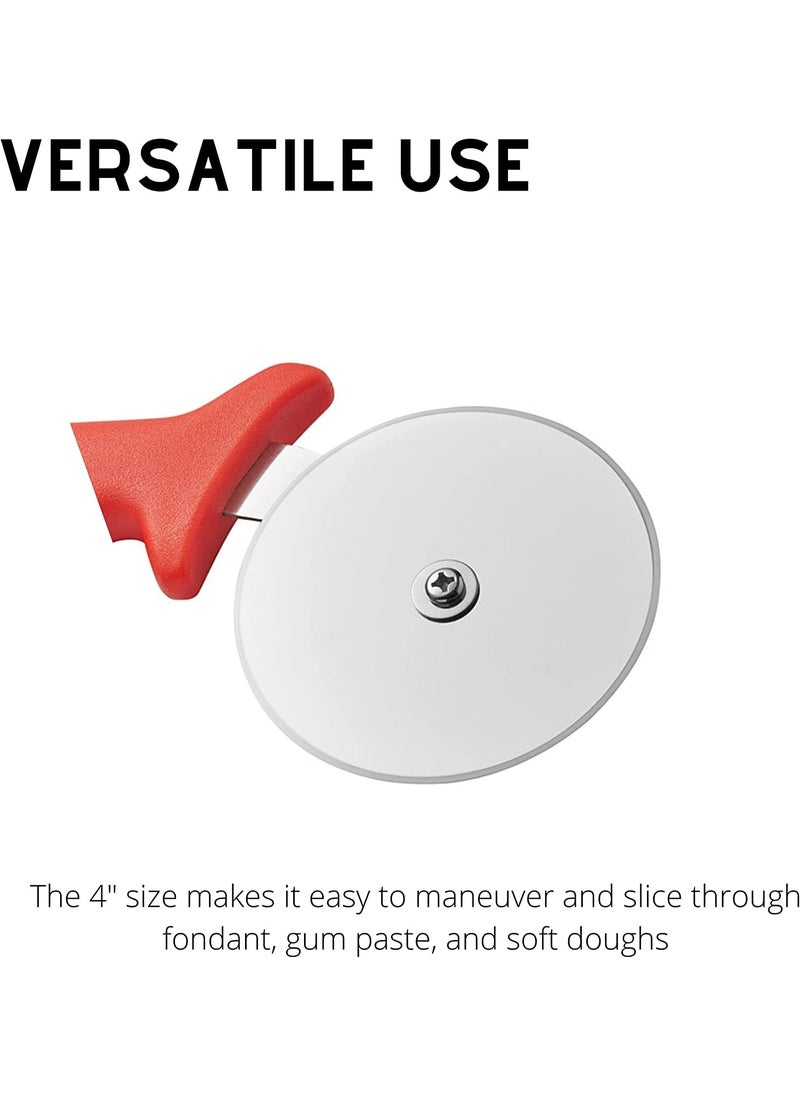 PAUL SONS PAUL SONS Sttainless Steel Pizza Cutter 98Inches in LengthBlade Size 5Inch Multicolor Big SizePack of 1Pc  - Image 3