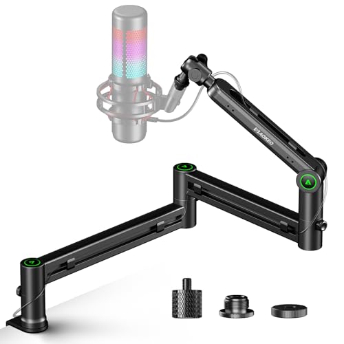 Aokeo Microphone Arm,Aokeo AK-58i Desk Low Profile Mic Boom Arm Stand,Suitable For Blue Yeti,Snowball iCE,HyperX QuadCast,SoloCast,Elgato Wave,Etc - Image 1