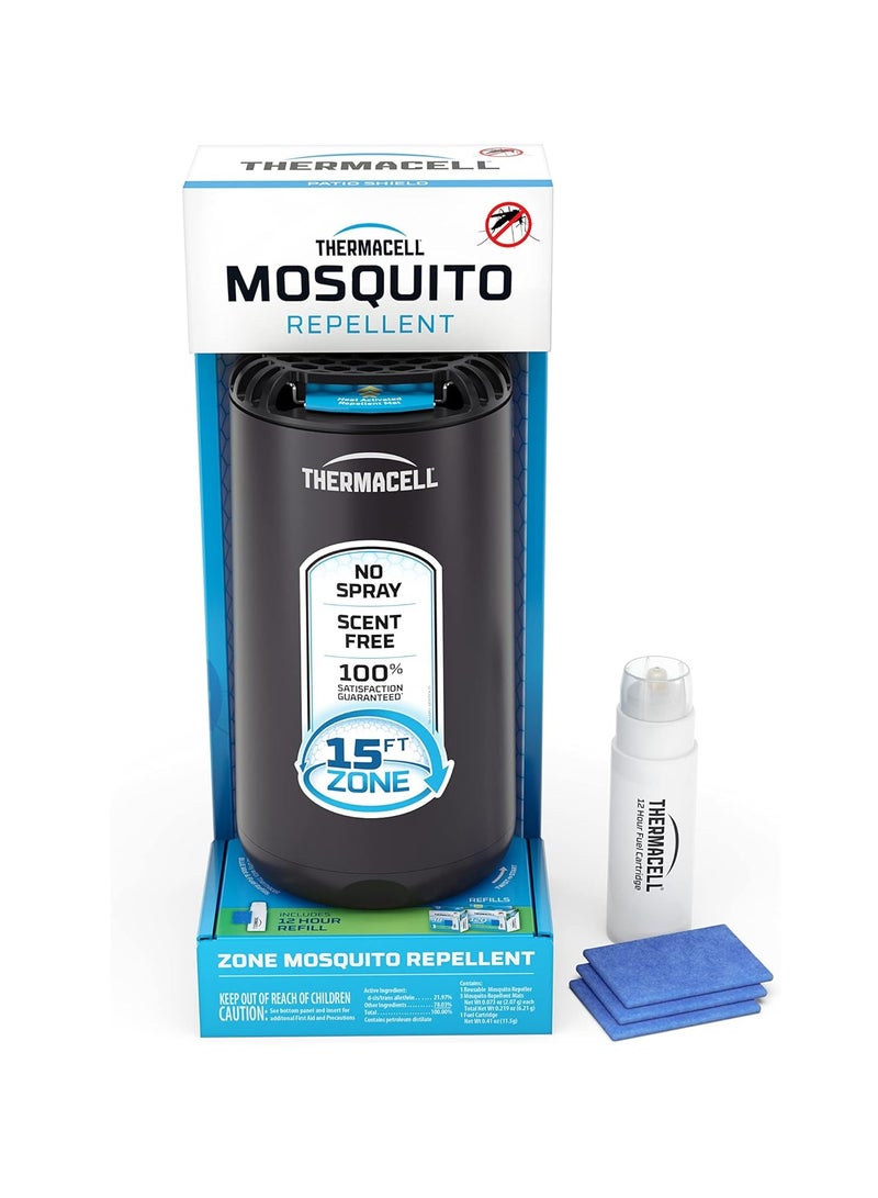 THERMACELL Thermacell Patio Shield Mosquito Repeller, Highly Effective Repellent, No Candles or Flames, DEET-Free, Scent-Free, Bug Spray Alternative, Includes 12-Hour Refill  - Image 1