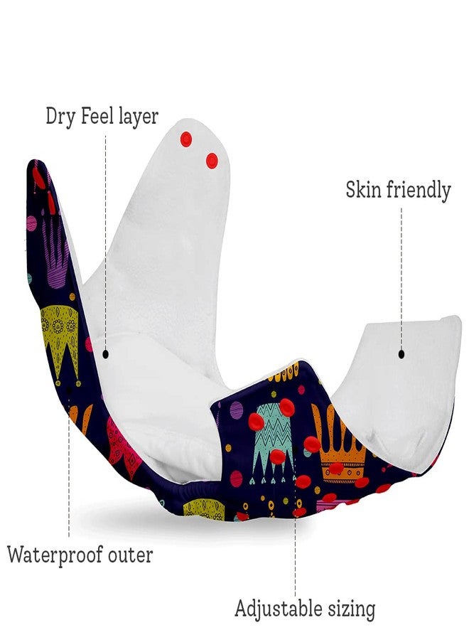 Superbottoms BASIC Assorted Pack of 3 Diapers with 3 Dry feel Inserts - Freesize cloth diapers | Reusable cloth diapers for babies - Fits babies from 0-3 years - 5-17kgs | Option 3 - Image 3