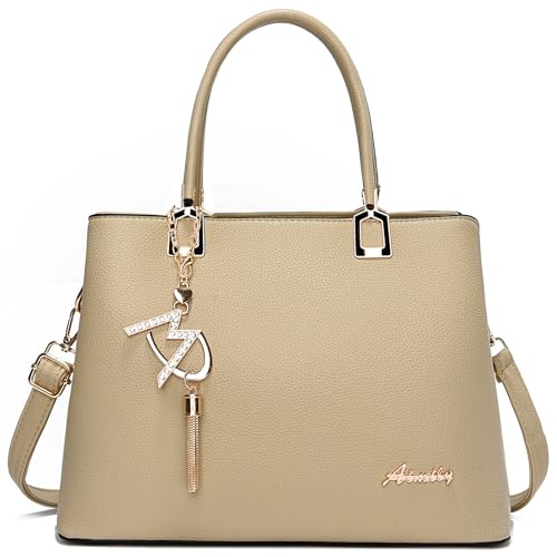 ToLFE Crossbody Purses and Handbags for Women PU Leather Tote Top Handle Satchel Shoulder Bags (Liz Khiki) - Image 1