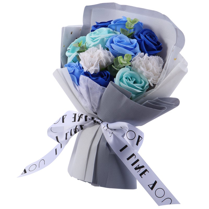 1 Bundle Soap Flower Simulation Flower Rose Carnation Soap Bouquet for Festival - Image 1