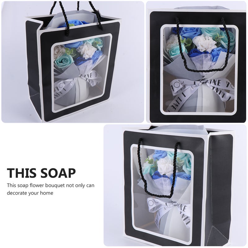 1 Bundle Soap Flower Simulation Flower Rose Carnation Soap Bouquet for Festival - Image 5