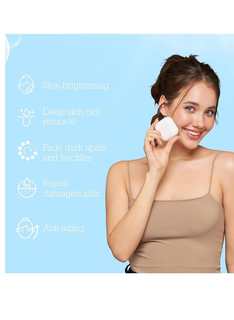 Koji White Kojic Acid & Glutathione Skin Brightening Soap for Body & Face Exfoliating, Hydrating and Cleansing Bar for Reduce the Appearance of Fine Lines and Wrinkles, Vegan, 2.82 oz (2 Bars)