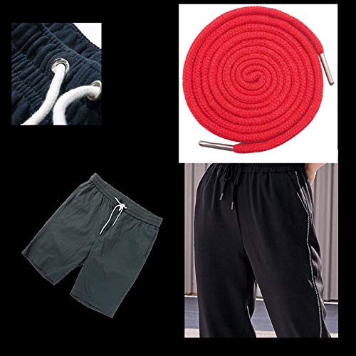 Luckkyme 20 Pack Replacement Drawstrings Drawcords for Pants Sweatpants Hoodies Scrubs Jackets Shorts Tool 53" Long (Red) - Image 5