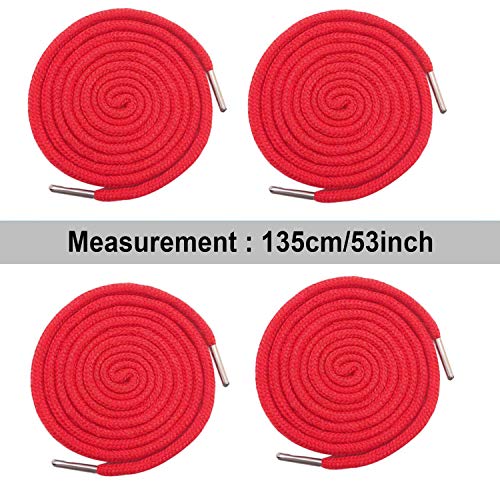 Luckkyme 20 Pack Replacement Drawstrings Drawcords for Pants Sweatpants Hoodies Scrubs Jackets Shorts Tool 53" Long (Red) - Image 3