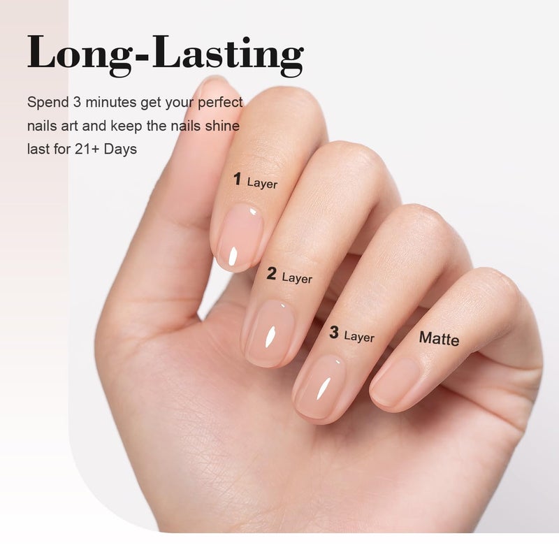 RARJSM Neutral Gel Nail Polish Nude Dirty Pink Skin Tone Color Sheer Jelly Gel Polish 1PC 15ml Single Bottle Creamy Transparent Pink Nail Gel Polish Soak off UV LED Cured for Home Salon DIY Manicure - Image 4