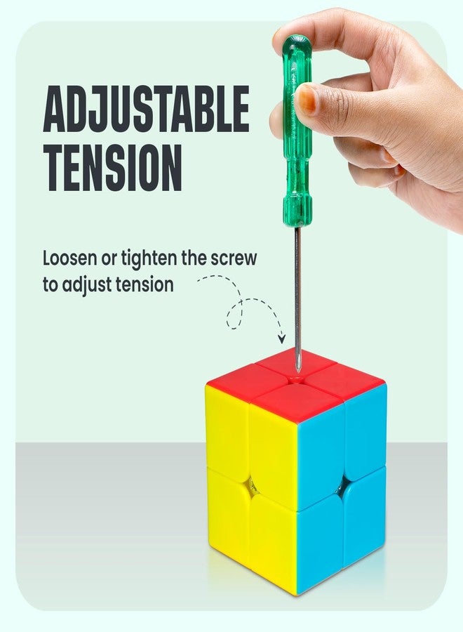 Cubelelo Drift 2x2 Stickerless Cube | Beginner Speedcube for Kids Boys Girls Above 3 4 5 6 Years Old & Above | Magic Puzzle Toy | Durable & Smooth Cube with Anti-Pop Design 2x2x2 - Image 4