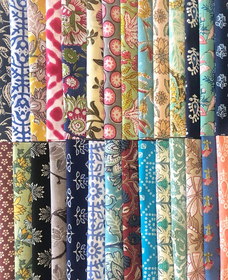 AVKA Studio Craftbot Assorted Indian Cloth Napkins  Block Print 100 Cotton Fabric Napkins  18x18  Set of 12 Mixed Multicolor Dinner Napkins - Image 3