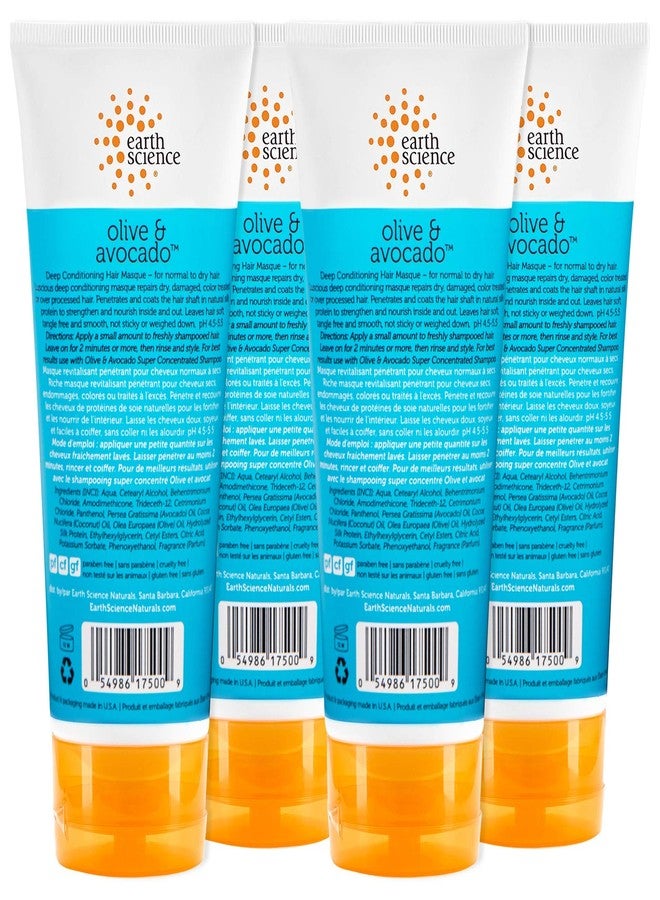 إيرث ساينس علوم الأرض - قناع الشعر المرطب العميق بالزيتون والأفوكادو: للشعر العادي إلى الجاف (عبوة من 4 قطع، 6 أونصة) - Image 2