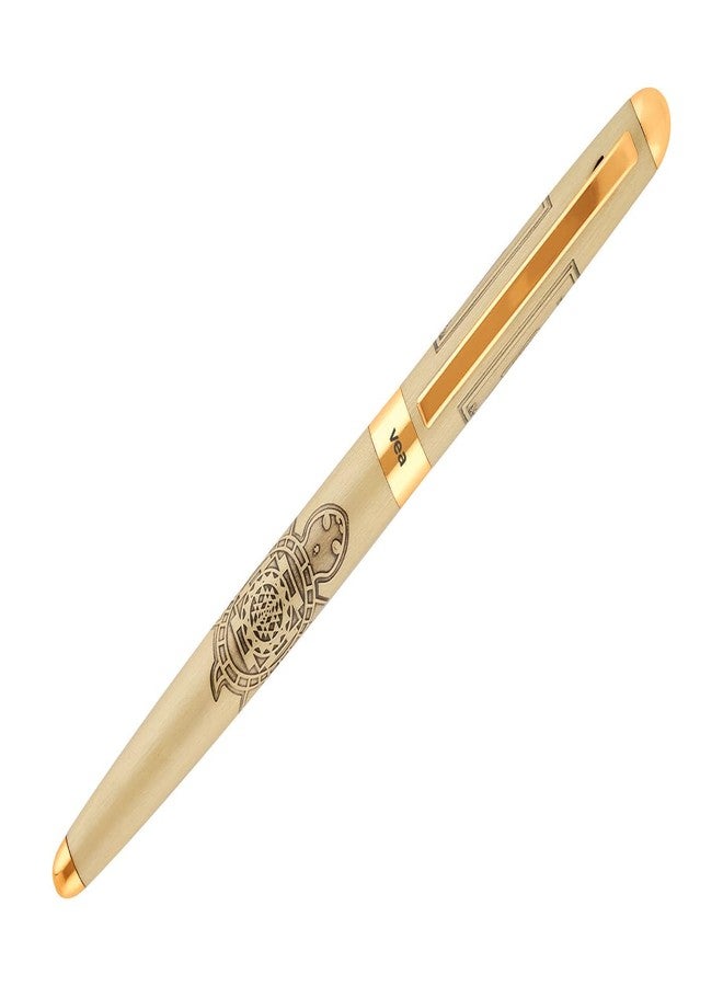 VEA Mahalaxmi Yantraa Long Jotter Gift Ballpoint Pen, gold, medium (VEAPEN22) - Image 1