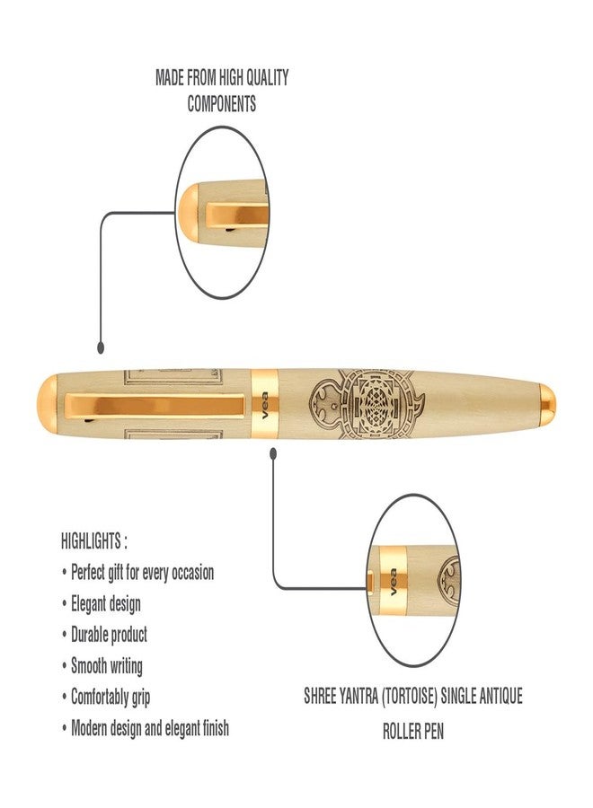 VEA Mahalaxmi Yantraa Long Jotter Gift Ballpoint Pen, gold, medium (VEAPEN22) - Image 4