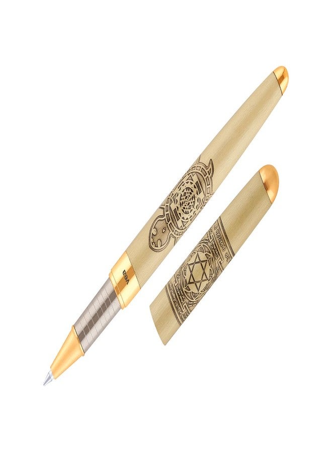VEA Mahalaxmi Yantraa Long Jotter Gift Ballpoint Pen, gold, medium (VEAPEN22) - Image 2