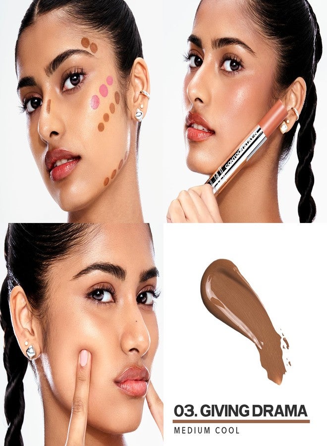 Sacheu Liquid Contour STAY-N Long Wear Cream Contour Makeup - Long Lasting, Blendable, & Lightweight Formula - Vegan & Cruelty-free, Giving Drama - Image 2