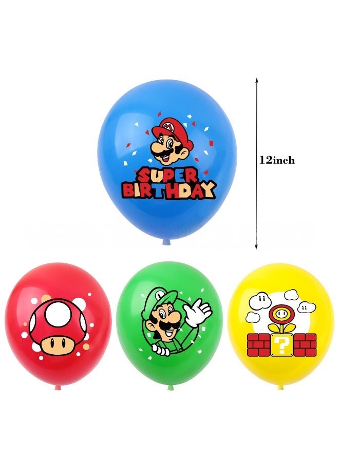 HIHILOOK Mario birthday party supplies, party decoration set , balloons, cake decorations,  Birthday Banner - Image 3