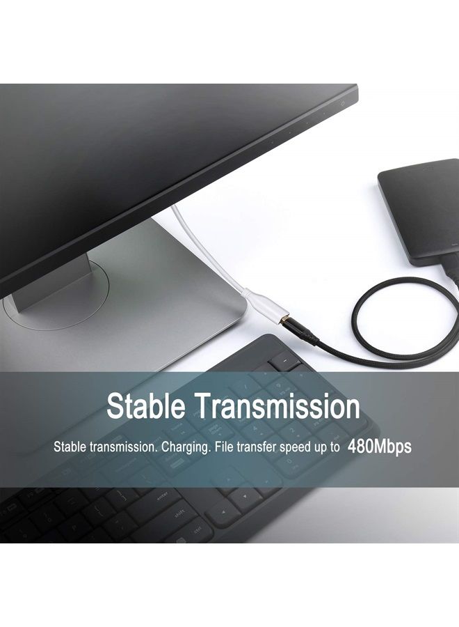 Fasgear كابل تمديد USB 2.0 من فيسجير: 10 أقدام كابل تمديد USB 2.0 نوع A ذكر إلى أنثى مع موصل مطلي بالذهب لنقل البيانات لمحرك USB/قرص صلب/فأرة/طابعة (أبيض) - Image 3