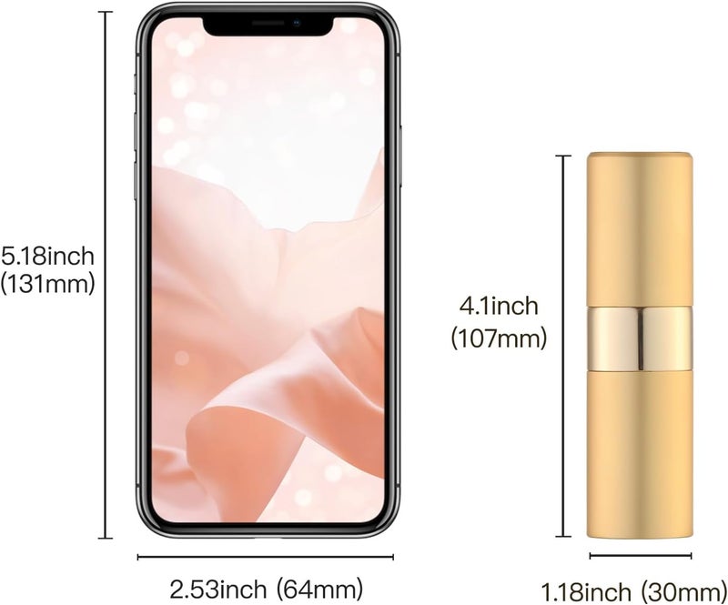 owlyee Perfume Travel Refillable Atomizer Bottle: Cologne Spray Mini for Refill - Empty Fragrance Sprayer for Men, Pink, Gold, 20 ml (2 Count) - Image 5