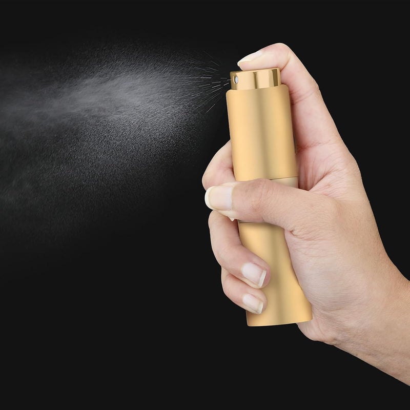 owlyee Perfume Travel Refillable Atomizer Bottle: Cologne Spray Mini for Refill - Empty Fragrance Sprayer for Men, Pink, Gold, 20 ml (2 Count) - Image 2