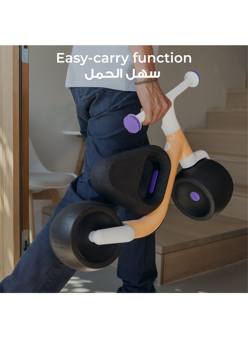 Woom WOW Self-Balancing, Balance Bike, Bicycle for Toddlers, Self-Centering Steering & Easy-Carry, 9–36 months (28–40 in), Pop Peach - Image 3