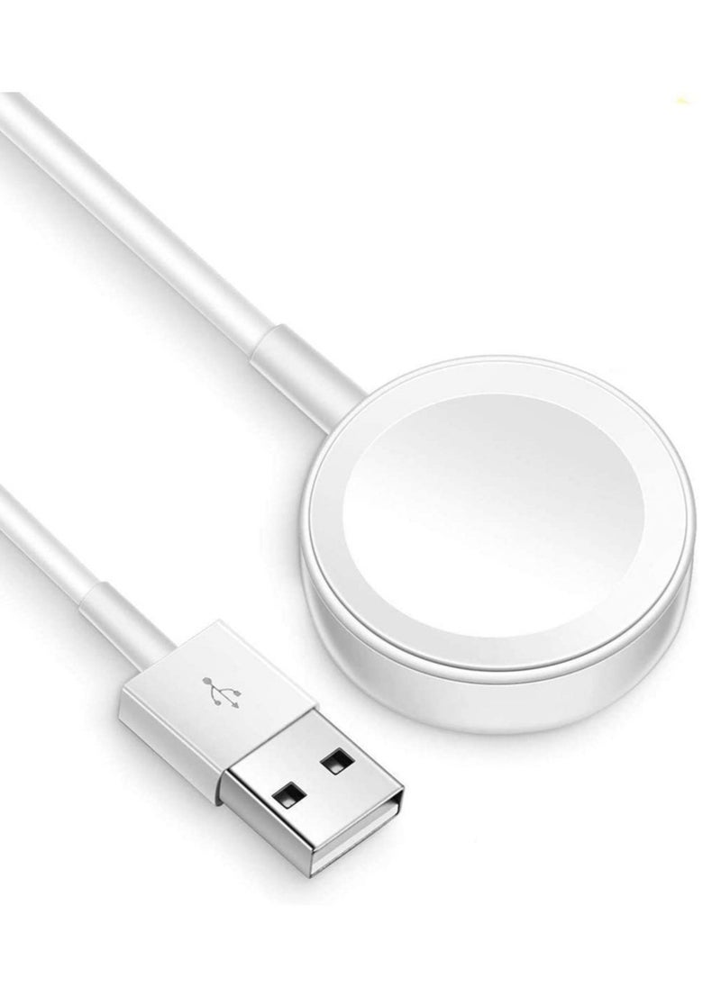 ELTRAZONE Portable Smart USB Watch Charger Cable Magnetic Wireless Charging Dock For Apple iWatch (Series 7/6/5/4/3/2) Apple watch For iPhone - White - Image 2