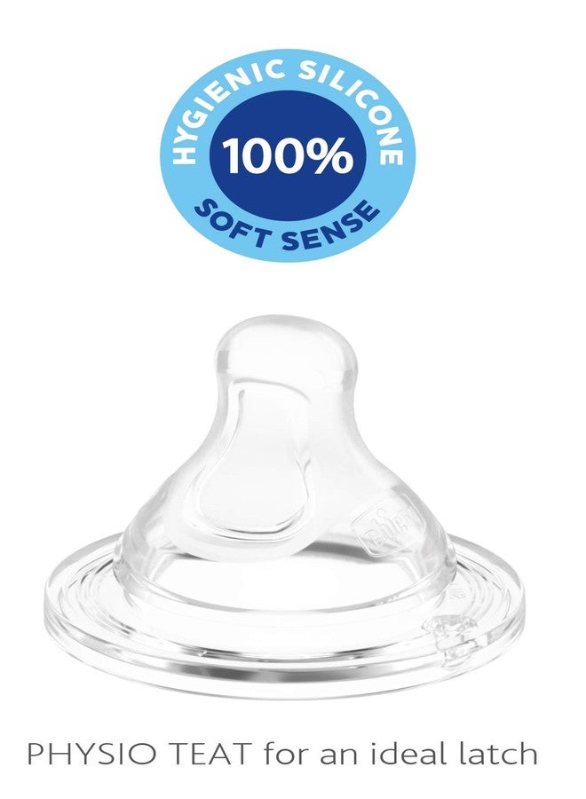 Chicco Teat Perfect 5 with Anti-Colic Effect, Nipple For Wide Neck Feeding Bottles, Food Flow, For Babies 6m+ (Pack of 2) - Image 2
