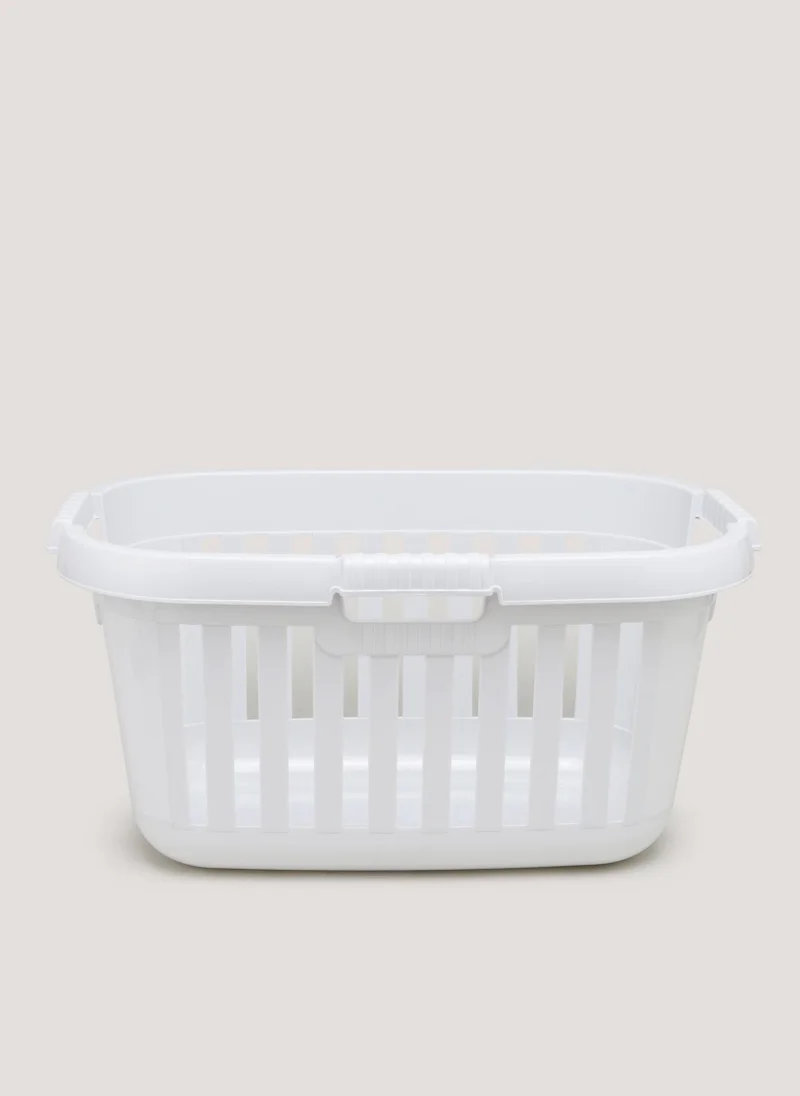 Matalan Grey Plastic Laundry Basket (31.5cm x 59cm x 35cm)