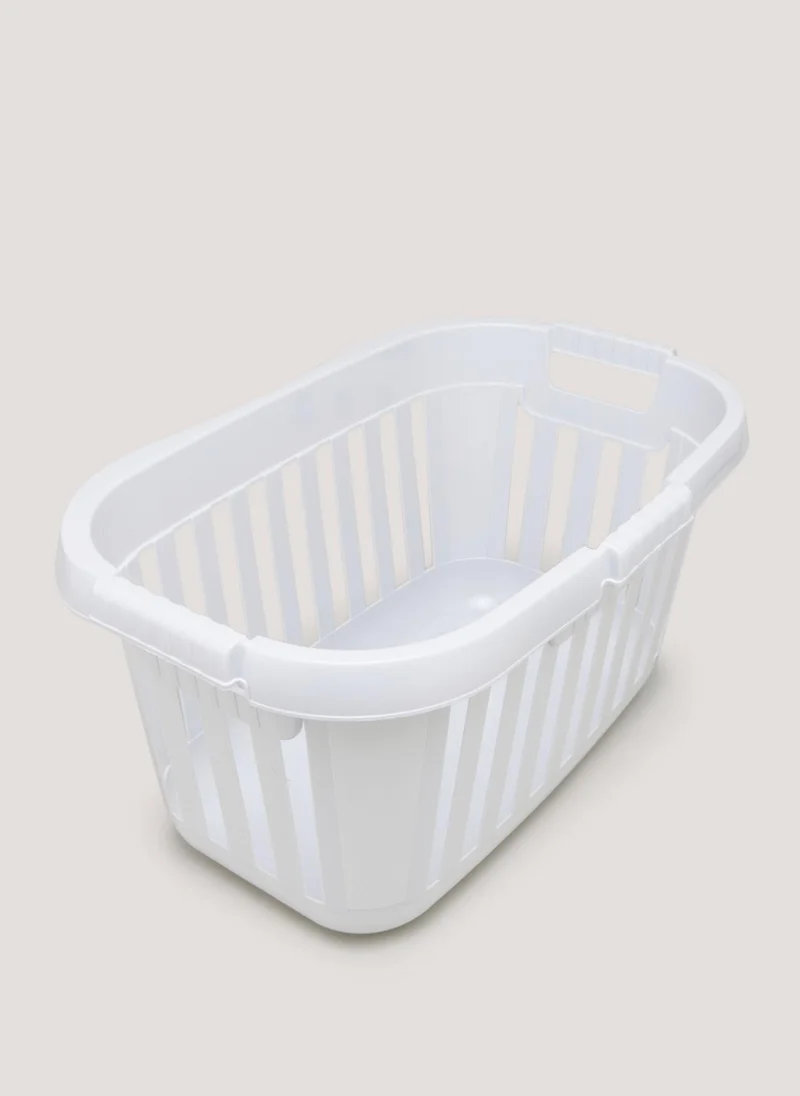 Matalan Grey Plastic Laundry Basket (31.5cm x 59cm x 35cm)