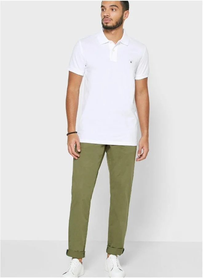 GANT  Chest Logo Slim Fit Polo for Men | Best Price UAE