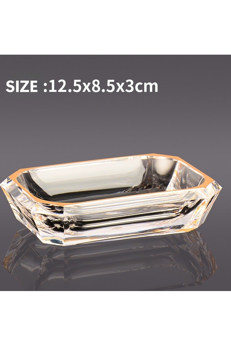 Bathroom Accessories Set,4 Piece Acrylic Bathroom Accessory Set,Lotion Dispenser,Soap Dish,Toothbrush Holder,Tumbler,Countertop Vanity Organizer,Bathroom Decor Set(Brushed Gold) - Image 4