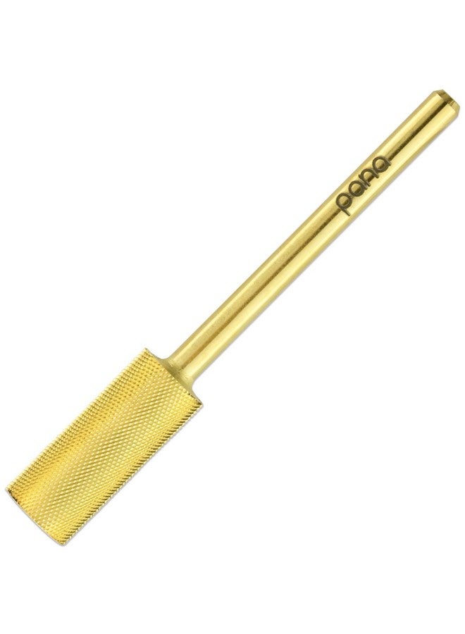 Pana Flat Top Small Barrel 3/32 Shank Size (Gold 2X Fine Grit) Fast Remove Acrylic Or Hard Gel Nail Drill Bit For Manicure Pedicure Salon Professional Or Beginner - Image 1