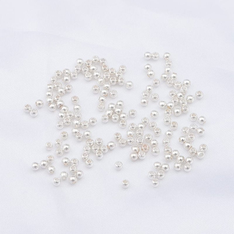 Beadia Silver Plated Round Spacer Beads 2Mm 600Pcs For Jewelry Making Findings Non Tarnish - Image 4