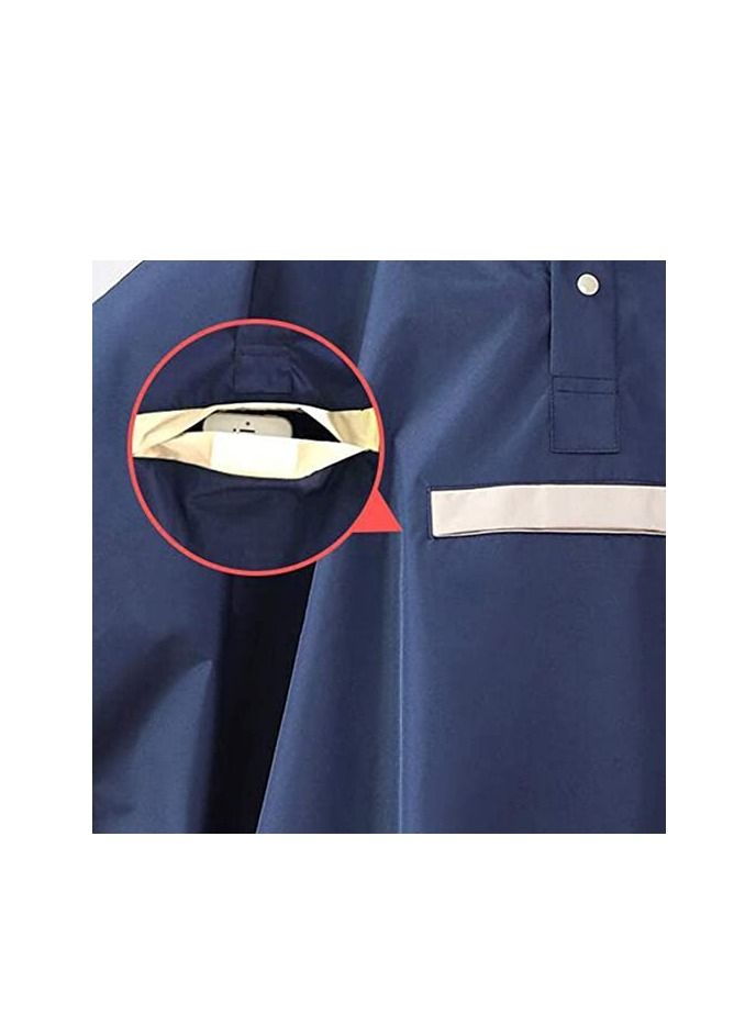 كاست ويف معطف واقي من المطر ، معطف واق من المطر للأطفال بغطاء للرأس معطف واق من المطر مضاد للماء للأطفال - معطف واق من المطر خفيف الوزن قابل لإعادة الاستخدام للأطفال (أزرق كحلي) - Image 5