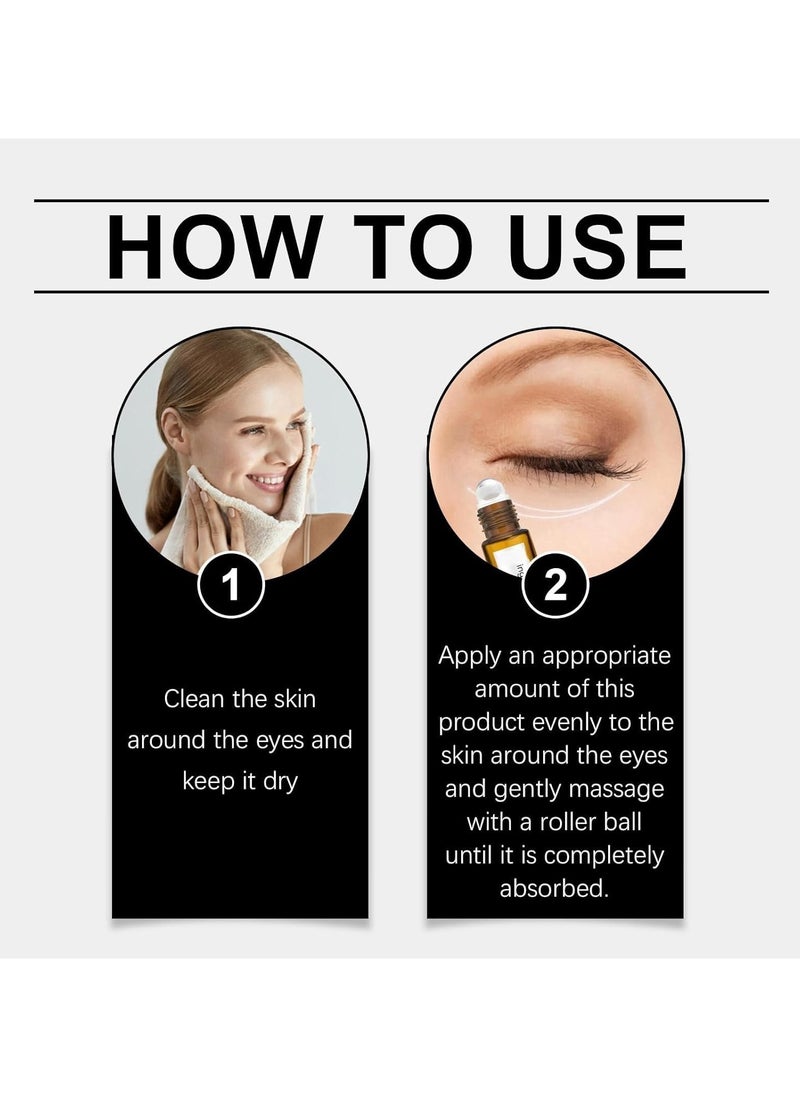 OUHOE - Rollerball Castor Oil Anti-Wrinkle Eye Serum, Castor Oil and Frankincense Eye Roller, Firming Eye Cream for Dark Circles, Puffy Eyes, Eye Bags, and Anti-Aging Treatment - Image 1