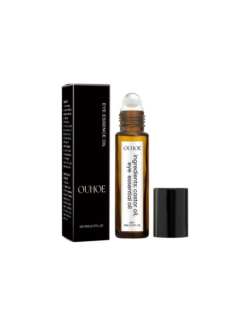 OUHOE - Rollerball Castor Oil Anti-Wrinkle Eye Serum, Castor Oil and Frankincense Eye Roller, Firming Eye Cream for Dark Circles, Puffy Eyes, Eye Bags, and Anti-Aging Treatment - Image 1