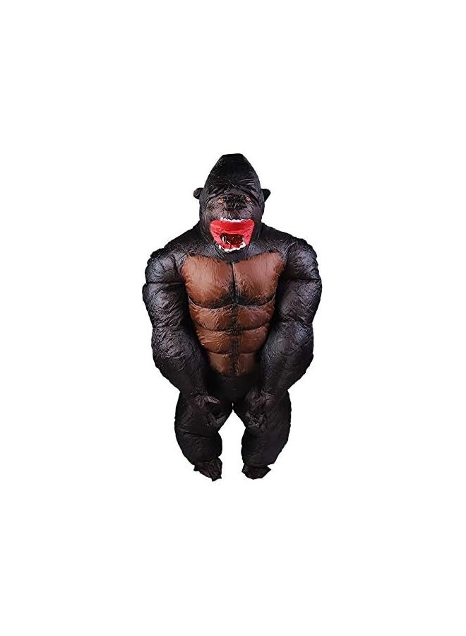 Loquat Inflatable Costume, Gorilla Monkey Full Body Funny Costume Suit for  Party Adult Child Toddler Size, Gorilla Chub Suit Inflatable  Costume with Blower  - Image 1