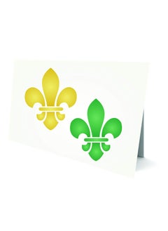 Usnyabni Fleur de Lis Stencil - 6.5 x 6.5 inch (M) - Reusable Classic French Decor Wall Stencils Template - Use on Paper Projects Scrapbook Journal Walls Floors Fabric Furniture Glass Wood etc.  - Image 3