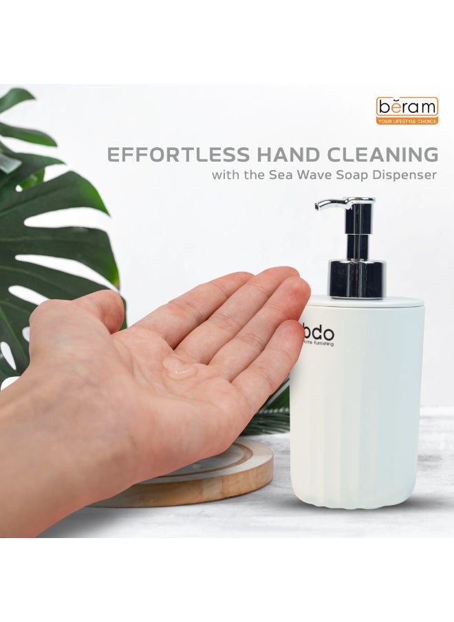 Beram Sea Wave Soap Dispenser, Hand Sanitizer Travel Bottle, Hand and Liquid Soap Pump, Lotion Dispenser, Compact Bathroom or Kitchen Container, Holder for Traveling, Camping, Vacation  - Image 2