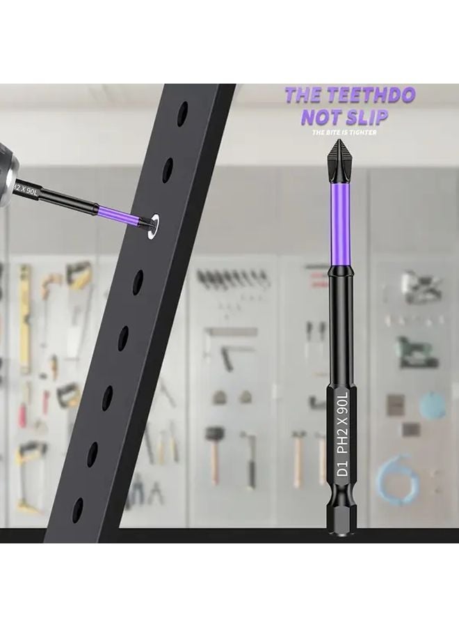 15pcs 90mm Anti Slip Tip Strong Magnetic D1 High Hardness Electric Screwdriver Bits - Image 5