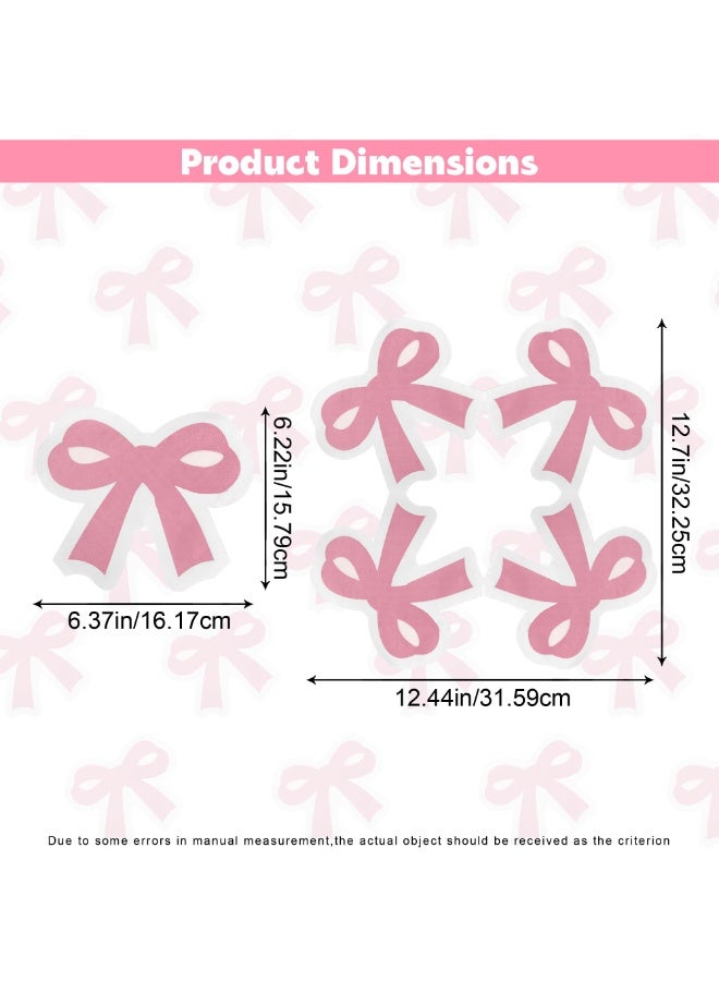 20Pcs Pink Bow Napkins, Bow Themed Party Decorations,Paper Napkins, Disposable Hand Napkins for Baby Bridal Shower Bachelorette Engagement Wedding Tea Birthday Party Supplies - Image 2