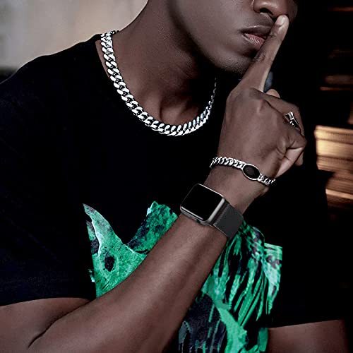 DaQin 3 Pack Stretchy Solo Loop Compatible with Apple Watch Bands for Men 49mm 46mm 45mm 44mm 42mm, Soft Nylon Braided Elastic Strap for iWatch Band Series 11 10 9 8 7 6 5 4 3 SE Ultra 3 Ultra 2 Ultra - Image 5