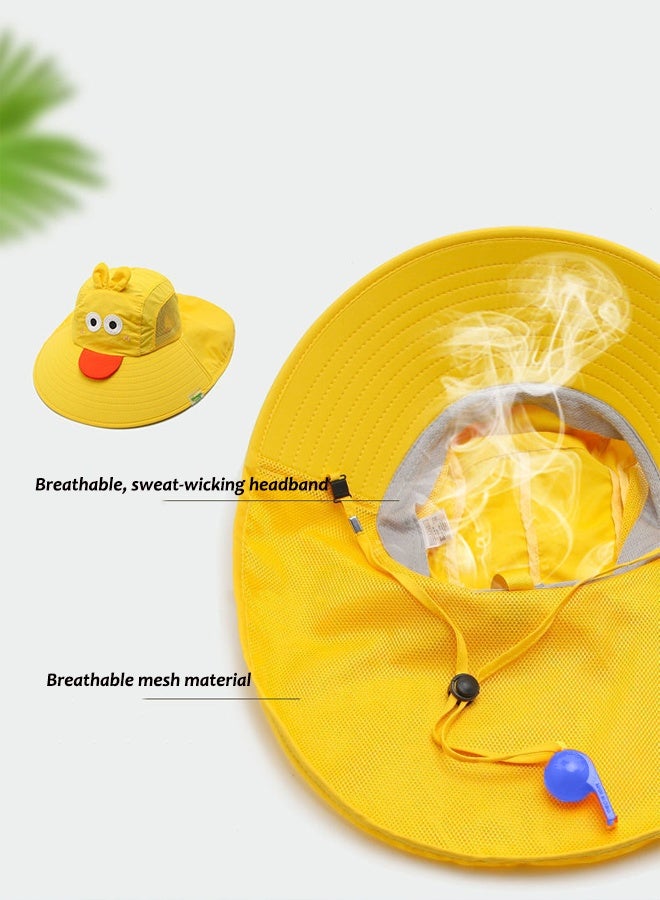 آيسيورا قبعات واقية من الشمس للأطفال قبعات واقية من الشمس للأطفال قبعات واقية من الأشعة فوق البنفسجية قبعات دلو للأطفال قبعة شمس صيفية خفيفة نمط كرتوني للجنسين - Image 4