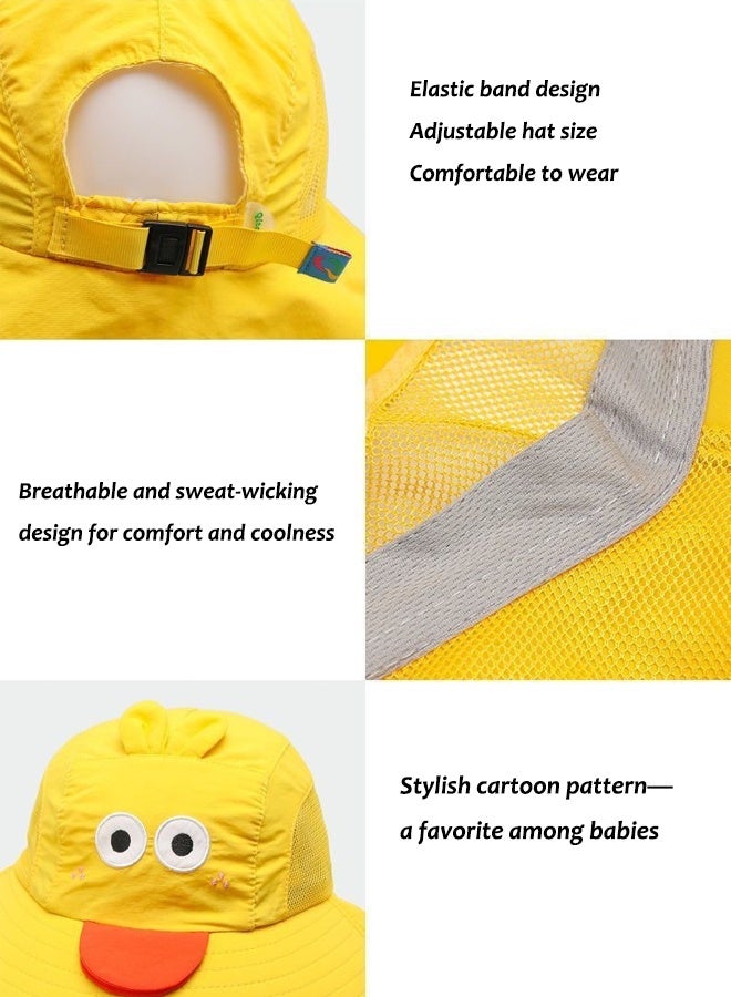 آيسيورا قبعات واقية من الشمس للأطفال قبعات واقية من الشمس للأطفال قبعات واقية من الأشعة فوق البنفسجية قبعات دلو للأطفال قبعة شمس صيفية خفيفة نمط كرتوني للجنسين - Image 3